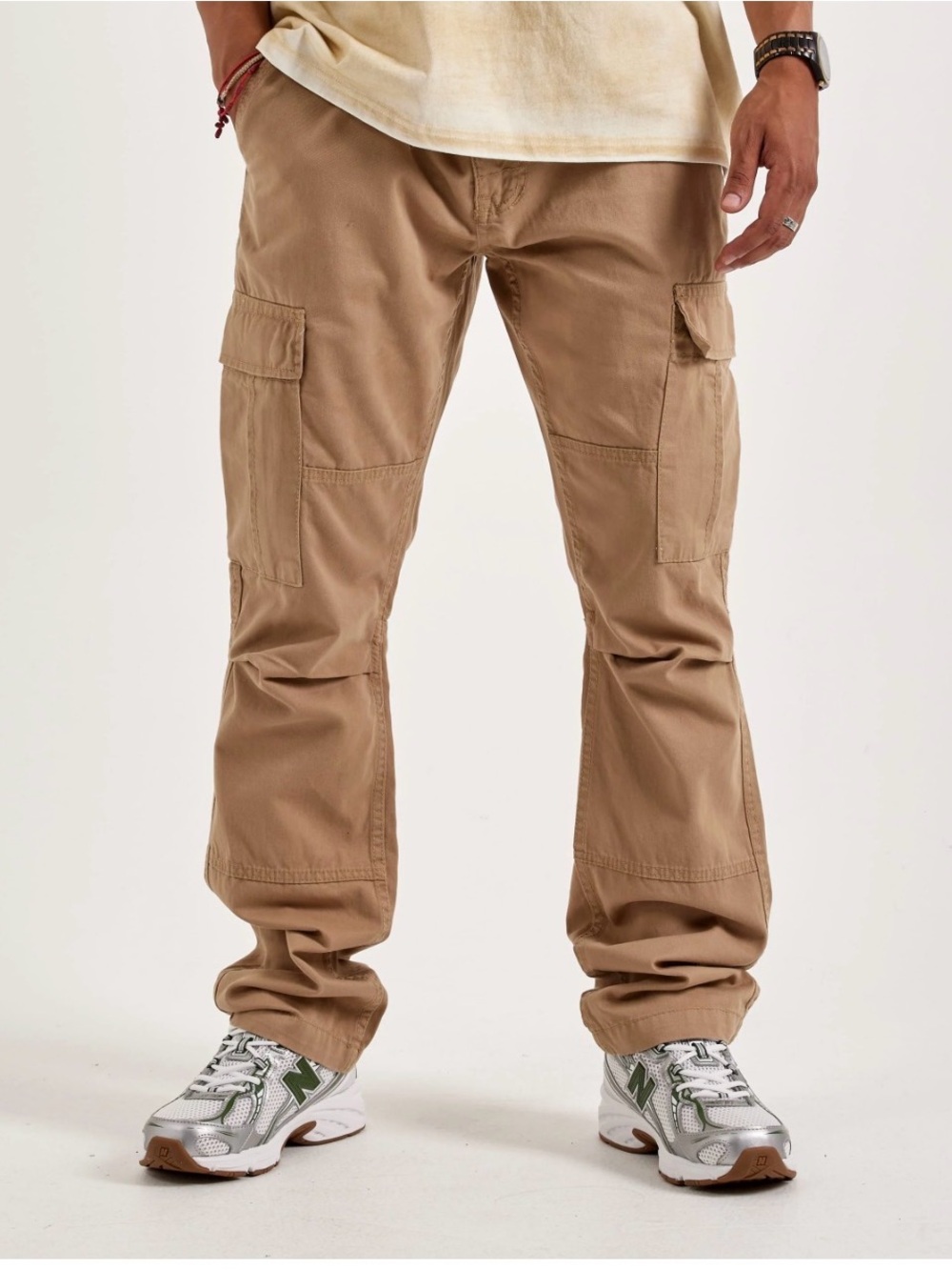 Men's Cargo Pants in Khaki - Relaxed Fit